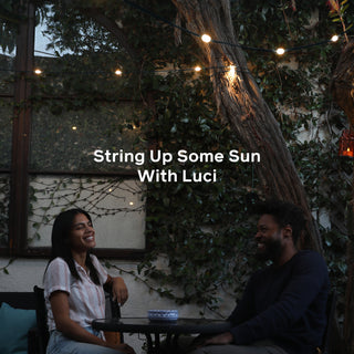 Solar String Lights: 44' in White