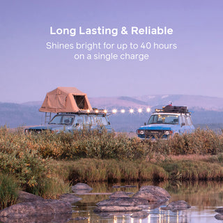 Solar String Lights: 44' in White